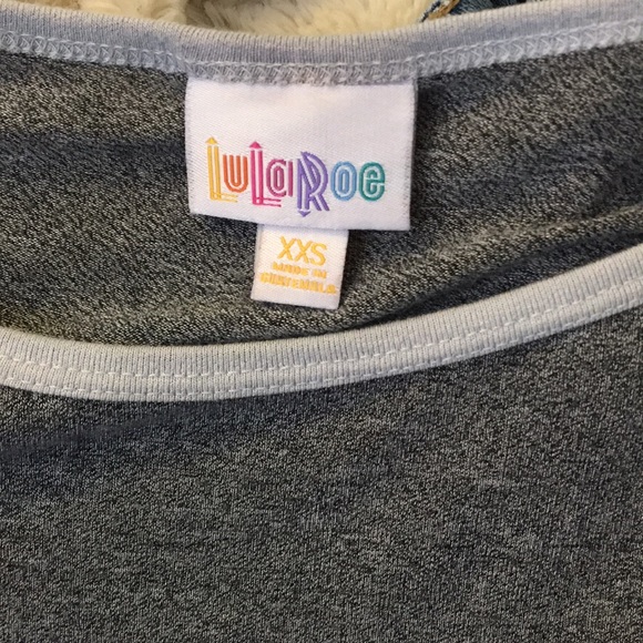 XXS lularoe Irma gray on gray - Picture 4 of 4